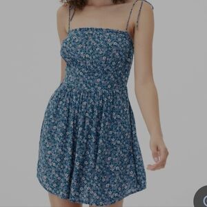 Aeropostale Square Neck Tie Mini Dress With Pockets Sz M